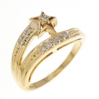 K18YG スター ダイヤモンド リング