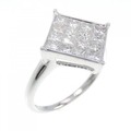 K18WG パヴェ ダイヤモンド リング 1.00CT