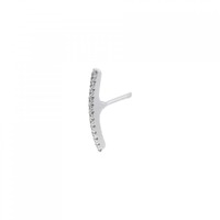 ヒロタカ ゴッサマー ショートバー ピアス 0.06CT 片耳