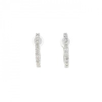 K18WG/K14WG ダイヤモンド イヤリング 0.50CT