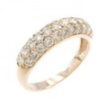 K18PG パヴェ ダイヤモンド リング 1.00CT
