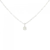 K18WG ソリティア ダイヤモンド ネックレス 0.07CT
