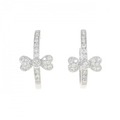 K18WG リボン ダイヤモンド ピアス 0.55CT