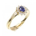 K18YG サファイヤ リング 0.22CT