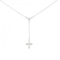 PT クロス ダイヤモンド ネックレス 0.028CT