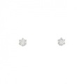 PT ソリティア ダイヤモンド ピアス 0.12CT