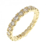 K18YG フルエタニティ ダイヤモンド リング 1.0CT