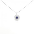 【新品】PT サファイヤ ネックレス 0.40CT