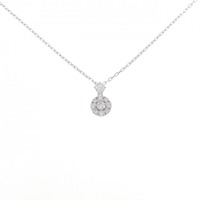 K18WG ダイヤモンド ネックレス 0.30CT