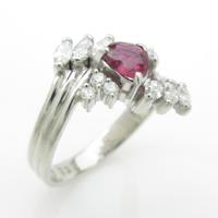 PT ハート ルビーリング40％引き