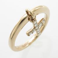 4゜C クロス ダイヤモンドリング