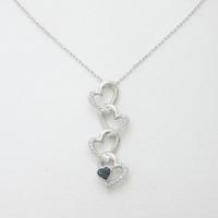 K18WG ハート アレキサンドライトネックレス