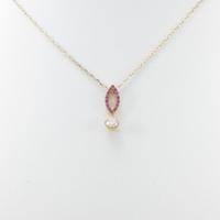 750PG／K18PG ピンクサファイヤネックレス