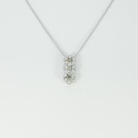 K18WG フラワー ダイヤモンドネックレス