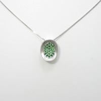 750WG／K18WG グリーンガーネットネックレス