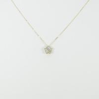 【新品】K18YG フラワー ダイヤモンドネックレス