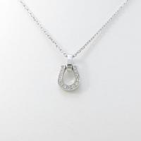 K18WG ホースシュー ダイヤモンドネックレス10％引き