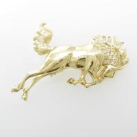 K18YG ホース ダイヤモンドブローチ