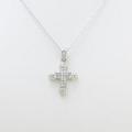 K18WG クロス ダイヤモンドネックレス10％引き