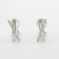 K18WG ダイヤモンドイヤリング