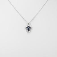 750WG／K18WG クロス サファイヤネックレス15％引き