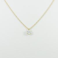 【リメイク】K18YG ダイヤモンドネックレス 0．254ct・D・SI1・EXT