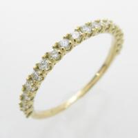 【リメイク】K18YG ハーフエタニティ ダイヤモンドリング