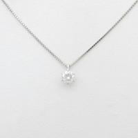 【リメイク】プラチナダイヤモンドネックレス 0．417ct・F・SI1・GOOD20％引き