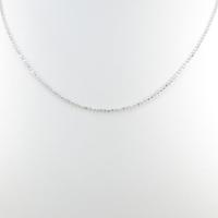 K18WG ボール チェーンネックレス