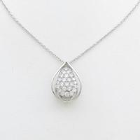 K18WG パヴェ ダイヤモンドネックレス