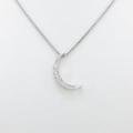 K18WG ムーン ダイヤモンドネックレス10％引き
