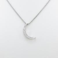 K18WG ムーン ダイヤモンドネックレス10％引き