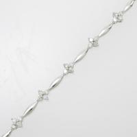 K18WG フラワー ダイヤモンドブレスレット10％引き