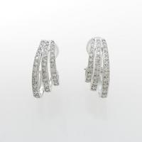 K18WG ダイヤモンドイヤリング