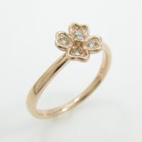 K18PG クローバー ダイヤモンドリング10％引き