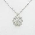 K18WG フラワー ダイヤモンドネックレス20％引き