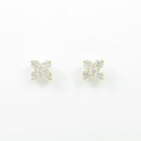 【リメイク】K18YG フラワー ダイヤモンドピアス