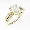 【リメイク】K18YG ダイヤモンドリング 1．647ct・L・SI2・ペアシェイプ30％引き