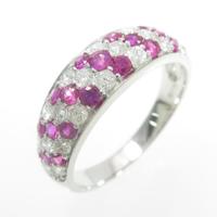 K18WG ルビーリング