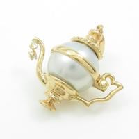 K18YG シロチョウパールペンダント