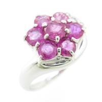 PT フラワー ルビーリング