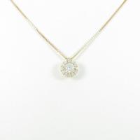 【新品】K18YG ダイヤモンドネックレス 0．281ct・H・SI2・VERYGOOD
