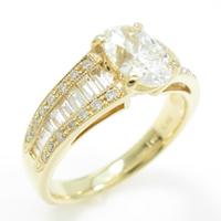【ジュエリー在庫処分】【リメイク】K18YG ダイヤモンドリング 1．018ct・I・VS1・オーバルカット40％引き