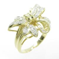 750YG／750WG リボン ダイヤモンドリング