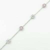 ポンテヴェキオ フラワー ピンクサファイヤブレスレット