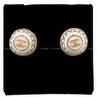 2018年 新作 CHANEL シャネル ドーム ココマーク フリル ピアス ピンクX白 A96890 新品