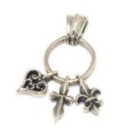 BWL(ビルウォールレザー)PN-Custom #77 BWD101P 3Charms (Heart Cross Fleur)