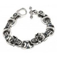 BWL(ビルウォールレザー)　グッドラックスカル/Cクロスブレスレット　Good Luck Skull/C-Cross Bracelet B507