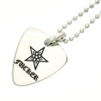 CHROME HEARTS(クロムハーツ)　ギターピックペンダント ”スターファッカー” 【チェーン付】　ネックレス