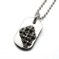 CHROME HEARTS(クロムハーツ)　レイズドセメタリードッグタグスモール【チェーン付】　Raised Cemetery DogTag Small